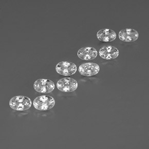 8.50天然白色锆石，椭圆形切割，6.1×4.1毫米，VVS-VS
