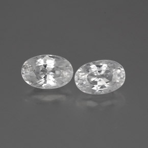 1.71天然白色锆石，椭圆形切割，6.1×4.1毫米，VVS-VS
