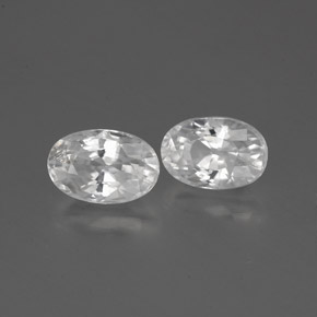 1.71天然白色锆石，椭圆形切割，6.1×4.1毫米，VVS-VS