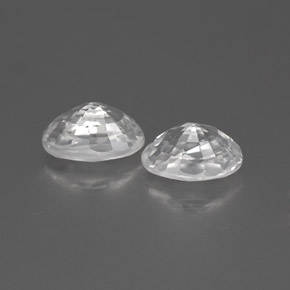1.71天然白色锆石，椭圆形切割，6.1×4.1毫米，VVS-VS