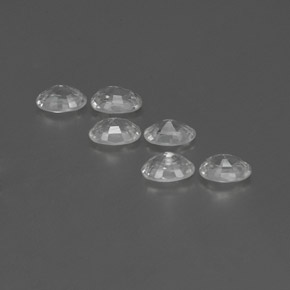 天然白色锆石，椭圆形切割，6.1×4.1毫米，VVS-VS
