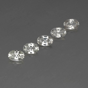 3.59天然白色锆石，椭圆形切割，6×4.1毫米，VVS