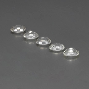 3.59天然白色锆石，椭圆形切割，6×4.1毫米，VVS
