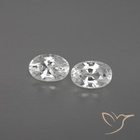 1.62天然白色锆石，椭圆形切割，6.2×4.2毫米，VVS