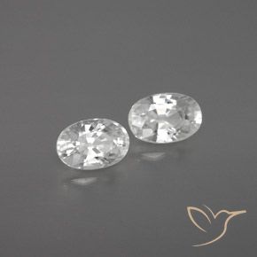 1.62天然白色锆石，椭圆形切割，6.2×4.2毫米，VVS