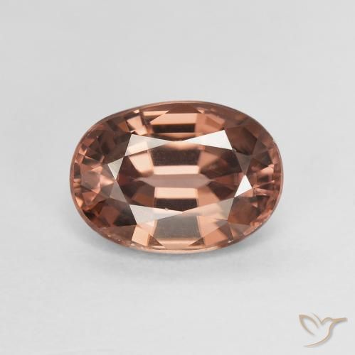 2.74ct 天然 浅肉桂棕 锆石, 椭圆形, VVS-VS