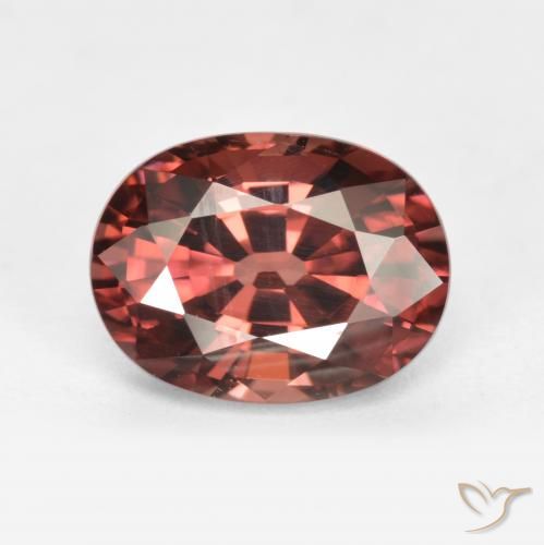2.96ct 天然 梅洛红 锆石, 椭圆形, VS