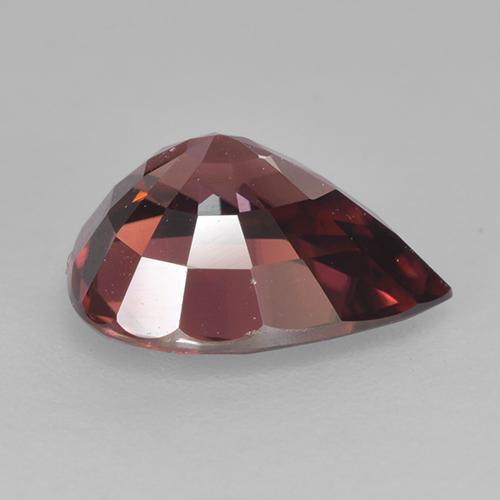 2.75克拉天然红色锆石，梨形，9.3×7.4毫米，VVS