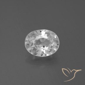 3.02ct 天然 白色 锆石, 椭圆形, VVS-VS