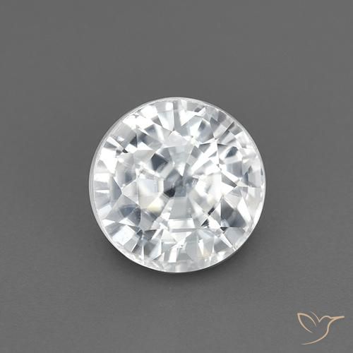 2.28ct 天然 白色 锆石, 圆形的, VVS-VS