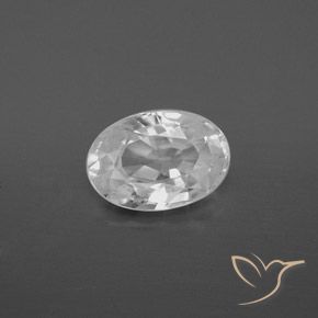 2.26ct 天然 白色 锆石, 椭圆形, VVS-VS