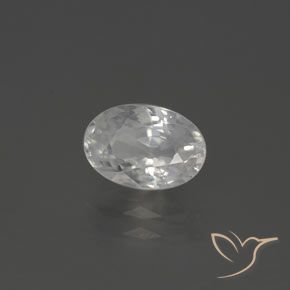 2.22ct 天然 暖白 锆石, 椭圆形, VVS