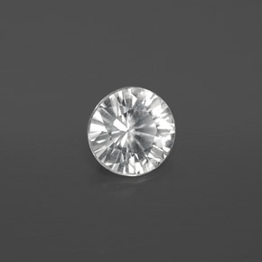 0.77克拉天然白色锆石，圆形切割，5.34毫米，VS
