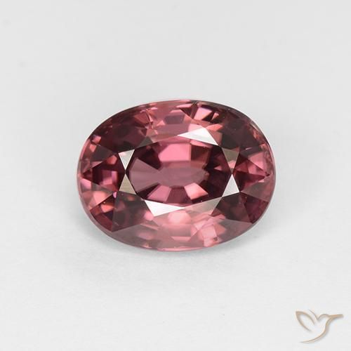 3.44ct 天然 梅洛红 锆石, 椭圆形, VVS