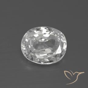 2.92ct 天然 白色 锆石, 椭圆形, VVS