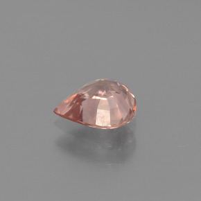 0.98克拉天然橙色锆石，梨形，6.4×5.7毫米，VVS