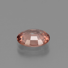 2.17克拉天然粉色锆石，椭圆形切割，8.7×6.7毫米，VVS