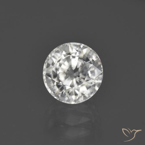 3.22ct 天然 暖白 锆石, 圆形的, VS-SI