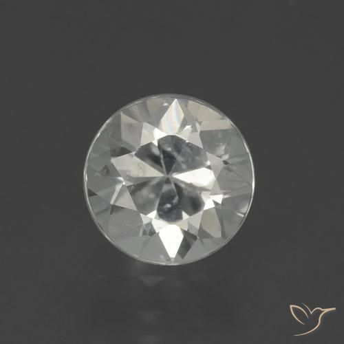 1.61ct 天然 暖白 锆石, 圆形的, VS