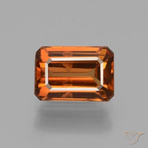 1.83ct 天然 深橙色 锆石, 祖母绿式切割, VS
