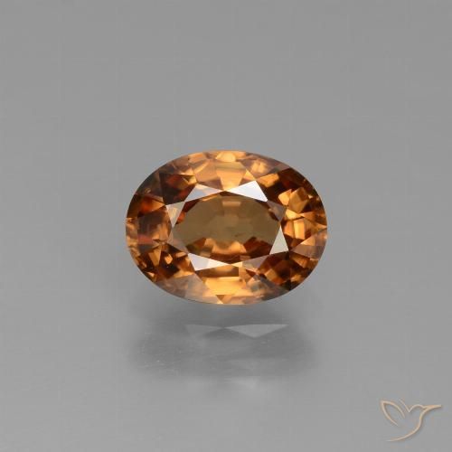1.98ct 天然 深橙色 锆石, 椭圆形, VS