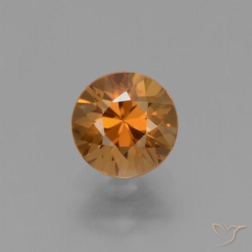 1.71ct 天然 中橙 锆石, 圆形的, VVS-VS