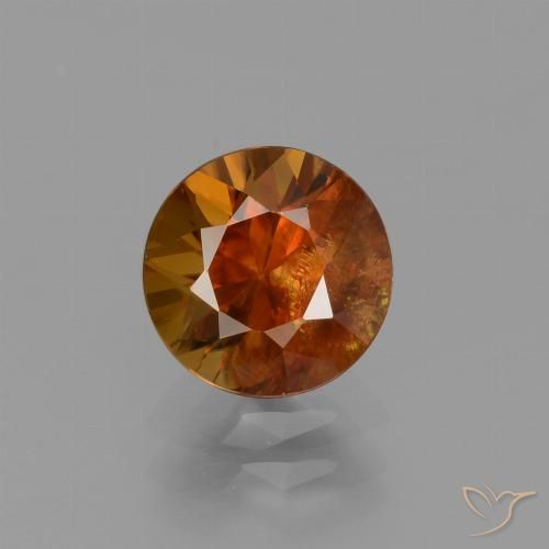 2.12ct 天然 深橙色 锆石, 圆形的, VS-SI