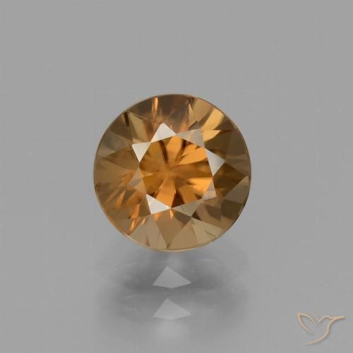 2.15ct 天然 中橙 锆石, 圆形的, VVS