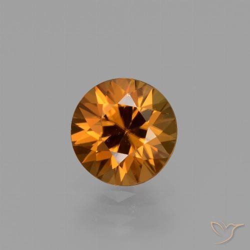 1.46ct 天然 中橙 锆石, 圆形的, VVS-VS