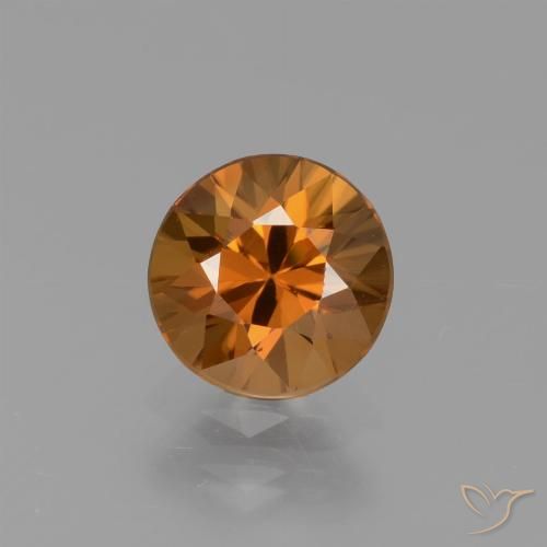 1.43ct 天然 土橙 锆石, 圆形的, VVS-VS