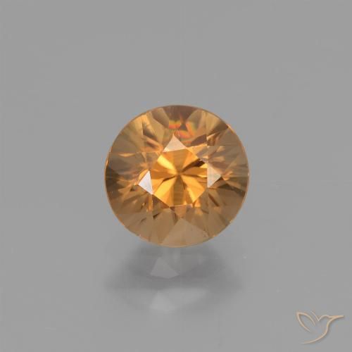 1.31ct 天然 锈橙 锆石, 圆形的, VVS-VS