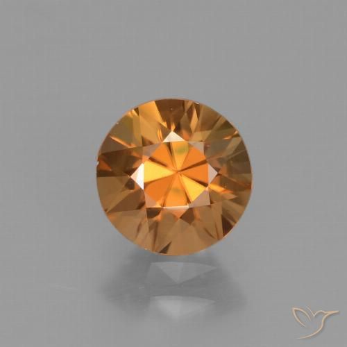 1.59ct 天然 中橙 锆石, 圆形的, VVS