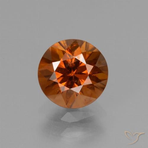 1.49ct 天然 红橙色 锆石, 圆形的, VS