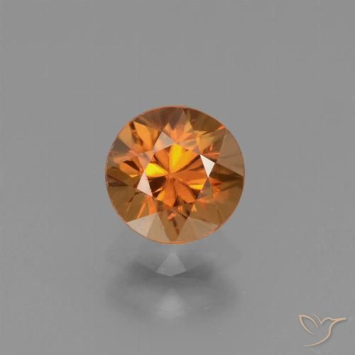1.12ct 天然 中橙 锆石, 圆形的, VVS