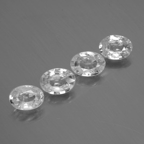 3.73天然白色锆石，椭圆形切割，6.7×4.9毫米，VS