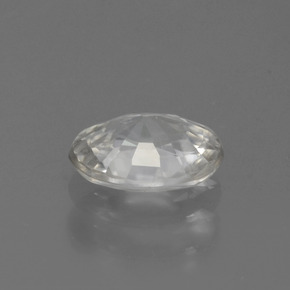 1.01克拉天然白色锆石，椭圆形切割，6.8×5毫米，VS