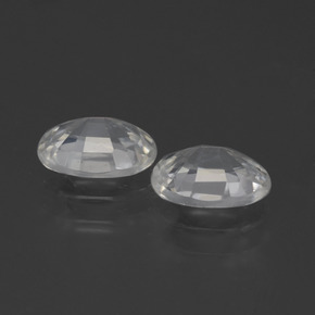 2.27天然白色锆石，椭圆形切割，7×5毫米，VS