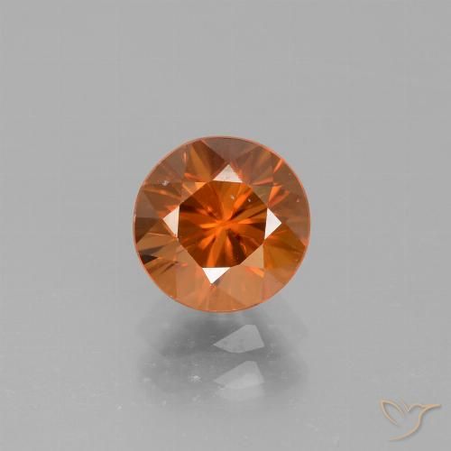 2.14ct 天然 中橙 锆石, 圆形的, VVS