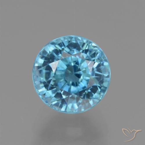 3.32ct 天然 深玛雅蓝 锆石, 圆形的, VVS-VS