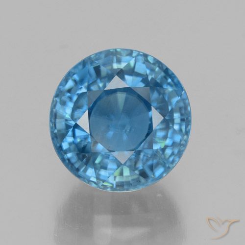 4.72ct 天然 蓝色 锆石, 圆形的, VVS-VS
