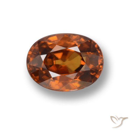 2.37ct 天然 中深橙色 锆石, 椭圆形, VVS