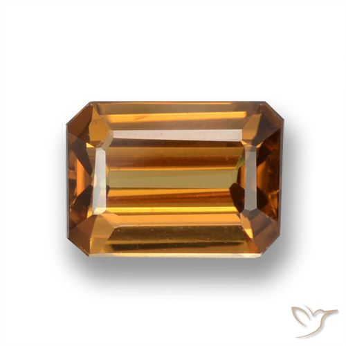 1.83ct 天然 中橙 锆石, 祖母绿式切割, VVS