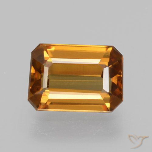 1.40ct 天然 橙棕色 锆石, 祖母绿式切割, VVS-VS