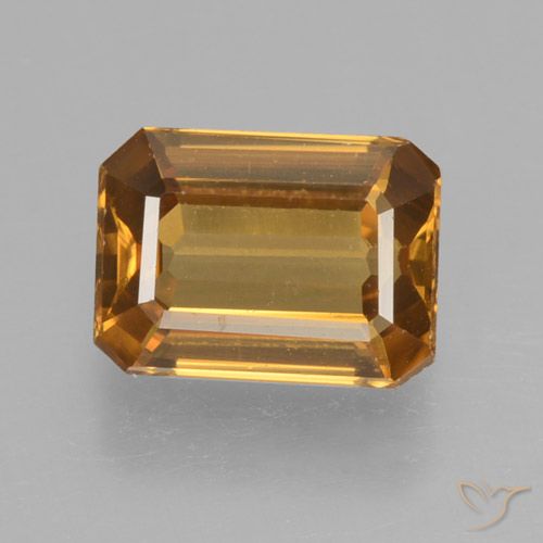 1.43ct 天然 橙棕色 锆石, 祖母绿式切割, VVS