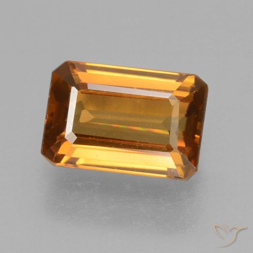 1.35ct 天然 橙棕色 锆石, 祖母绿式切割, VVS