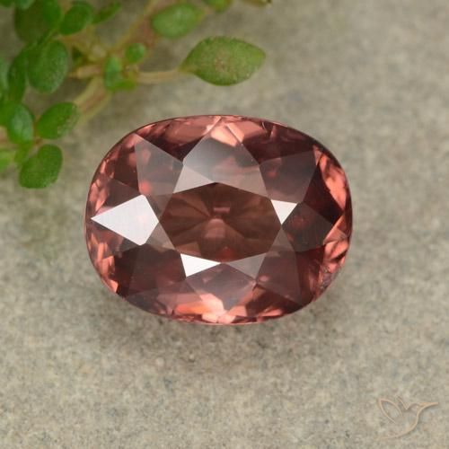 3.51ct 天然 深红色 锆石, 椭圆形, VVS-VS