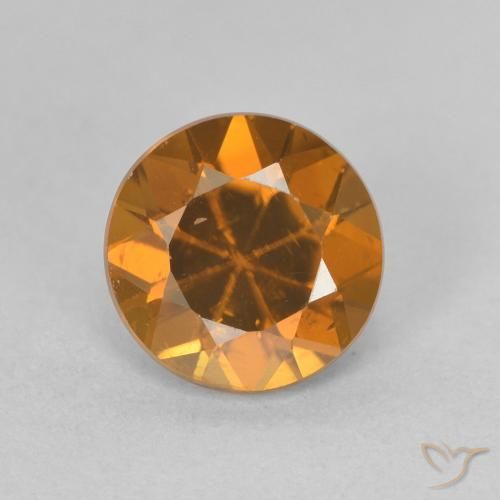 1.65ct 天然 中橙 锆石, 圆形的, VVS-VS