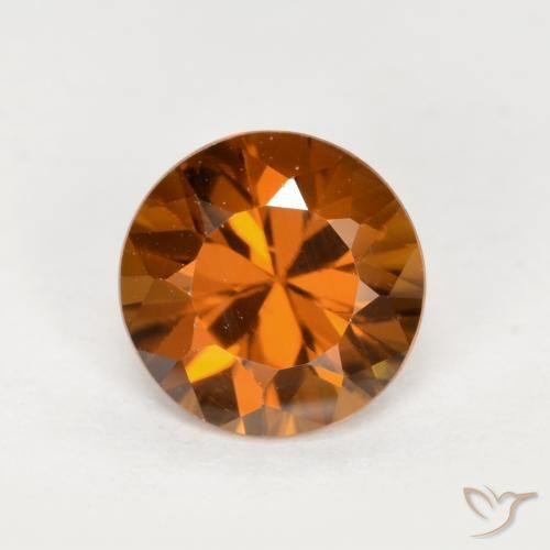 1.52ct 天然 中深橙色 锆石, 圆形的, VVS-VS