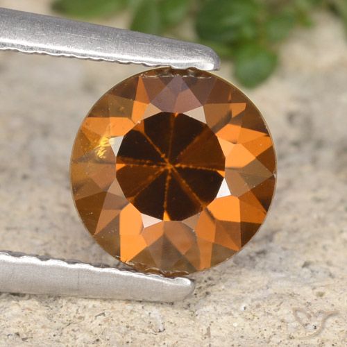 1.61ct 天然 土橙 锆石, 圆形的, VVS-VS