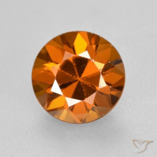 1.64ct 天然 中橙 锆石, 圆形的, VVS-VS